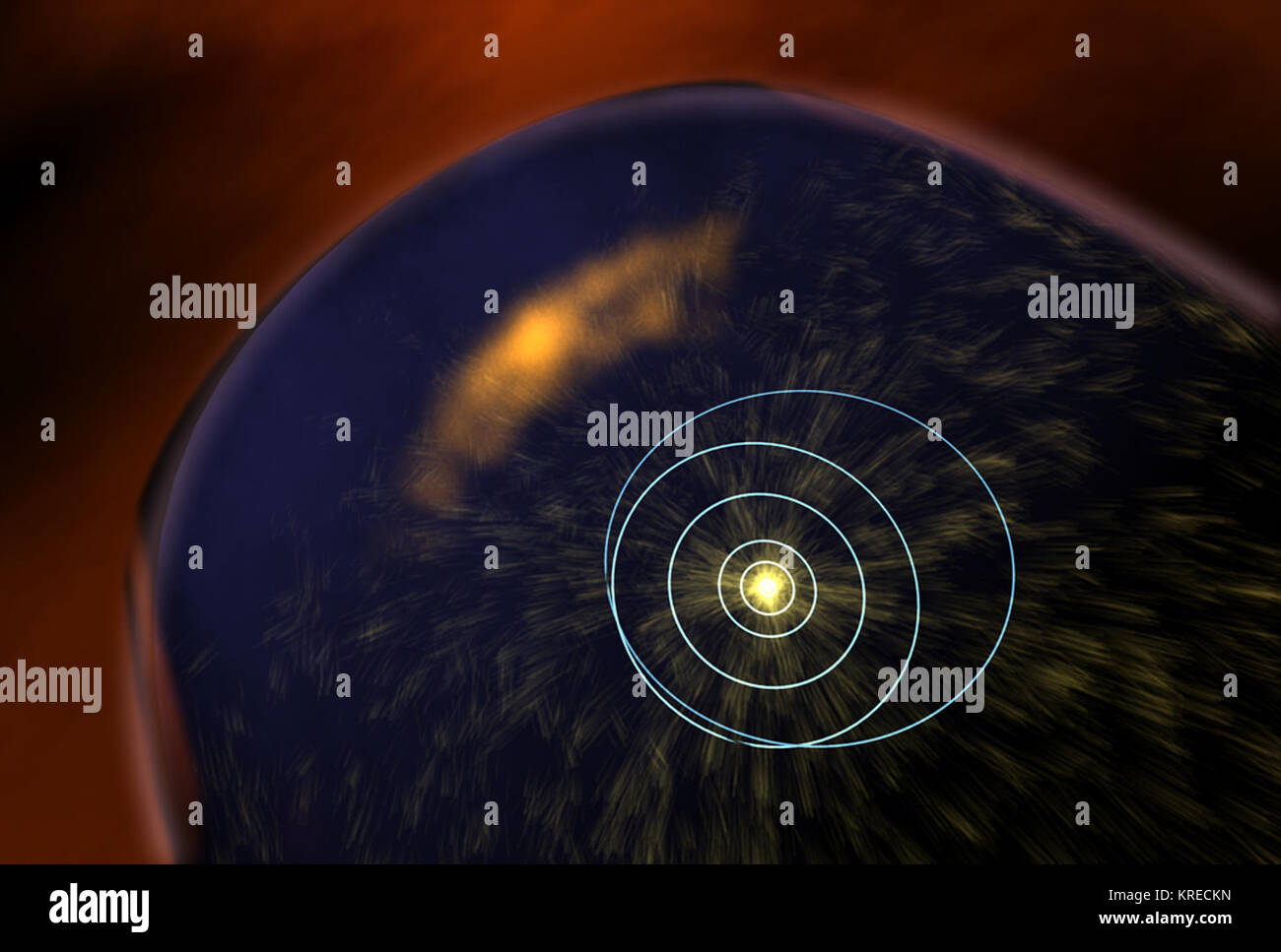 Coronal mass ejection Weg zur heliopause Stockfoto