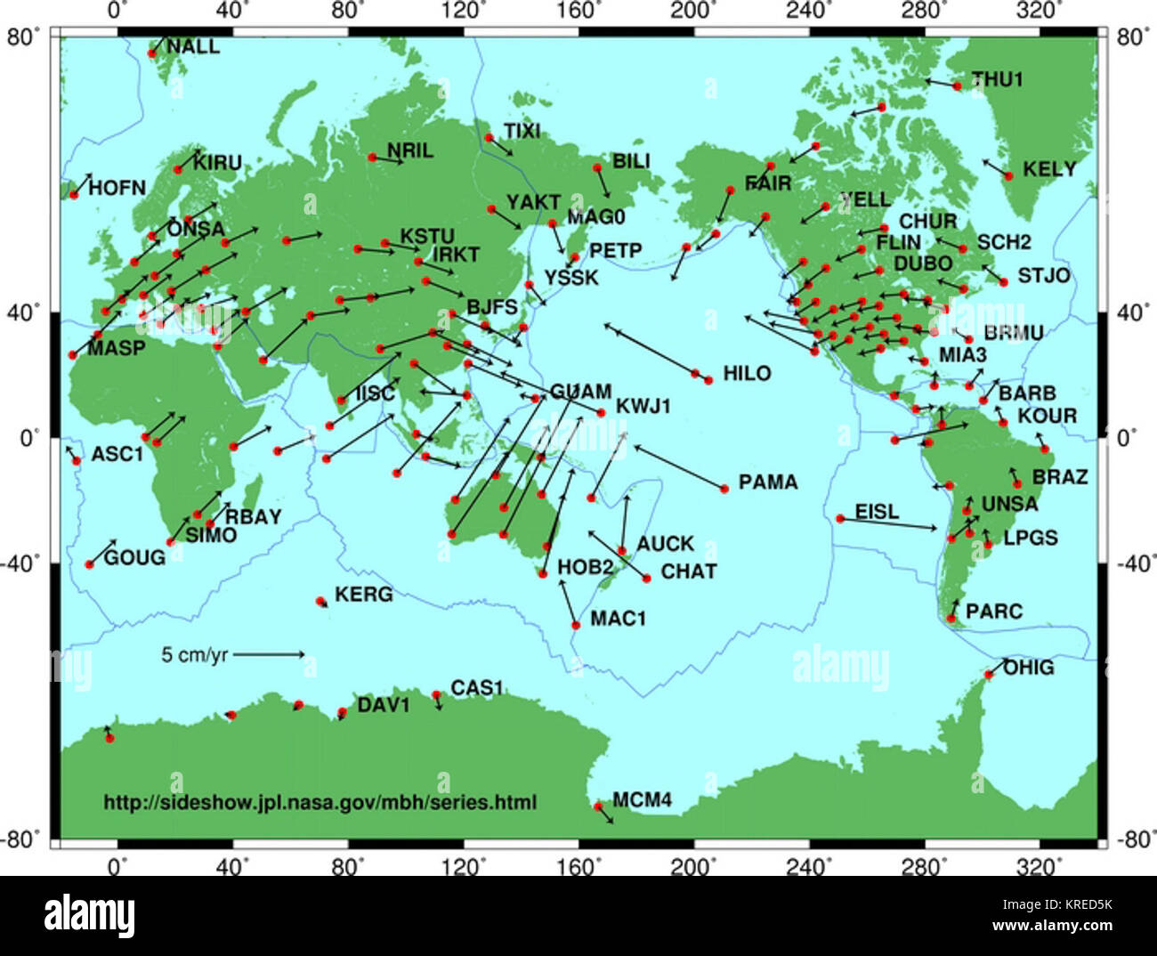 Globale Platte motion Stockfoto
