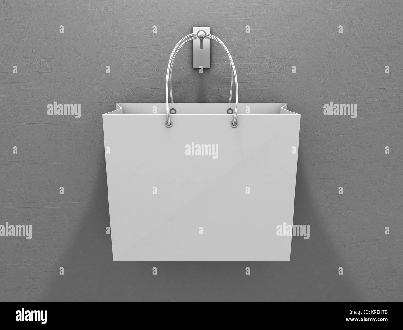 Leere Einkaufstasche für Werbung und Branding. 3D-Rendering Stockfoto