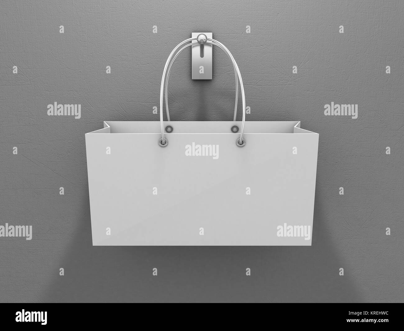 Leere Einkaufstasche für Werbung und Branding. 3D-Rendering Stockfoto