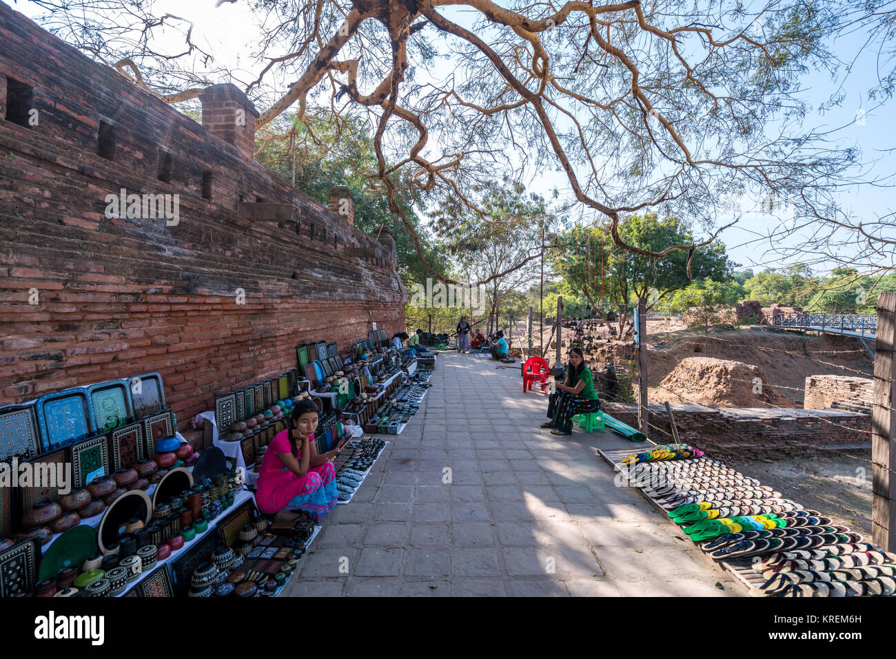 Souvenir shop in Mandalay, Myanmar. Stockfoto