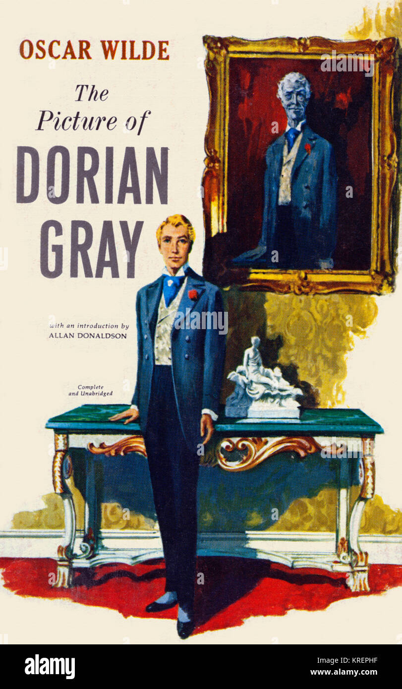 Das Bild des Dorian Gray ist ein 1891 philosophischen Roman des Schriftstellers und Dramatikers Oscar Wilde. Zuerst als eine vollständige Geschichte, die in der Juli 1890 Ausgabe des monatlichen Lippincott's Magazine veröffentlicht. Dies ist einer späteren Ausgabe. Stockfoto