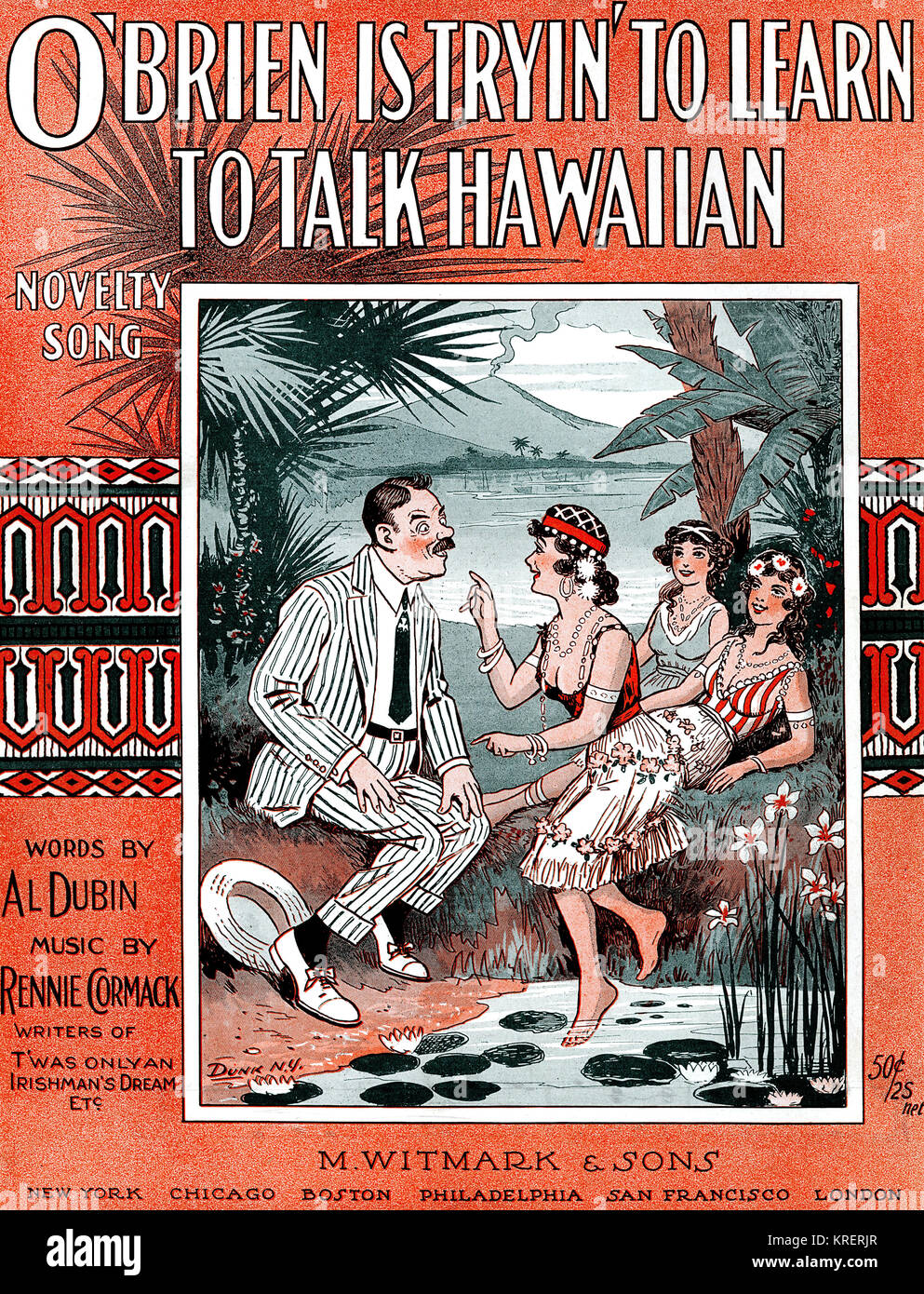 O'Brien in Tryin zu Sprechen lernen Hawaiian Stockfoto