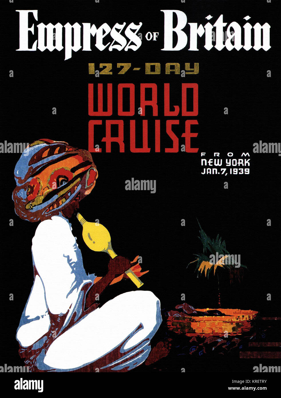 Welt Kreuzfahrt auf der Kaiserin von Großbritannien Stockfoto