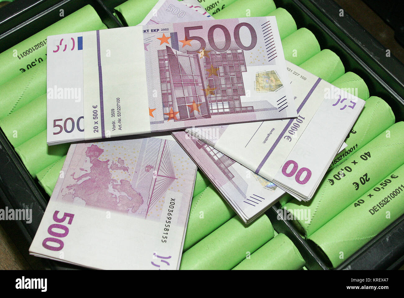 500 Euro-Scheine Stockfoto