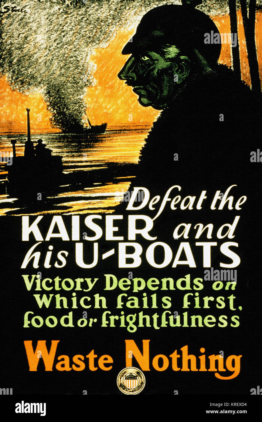 Die Niederlage der Kaiser und seine U-Boote Stockfoto