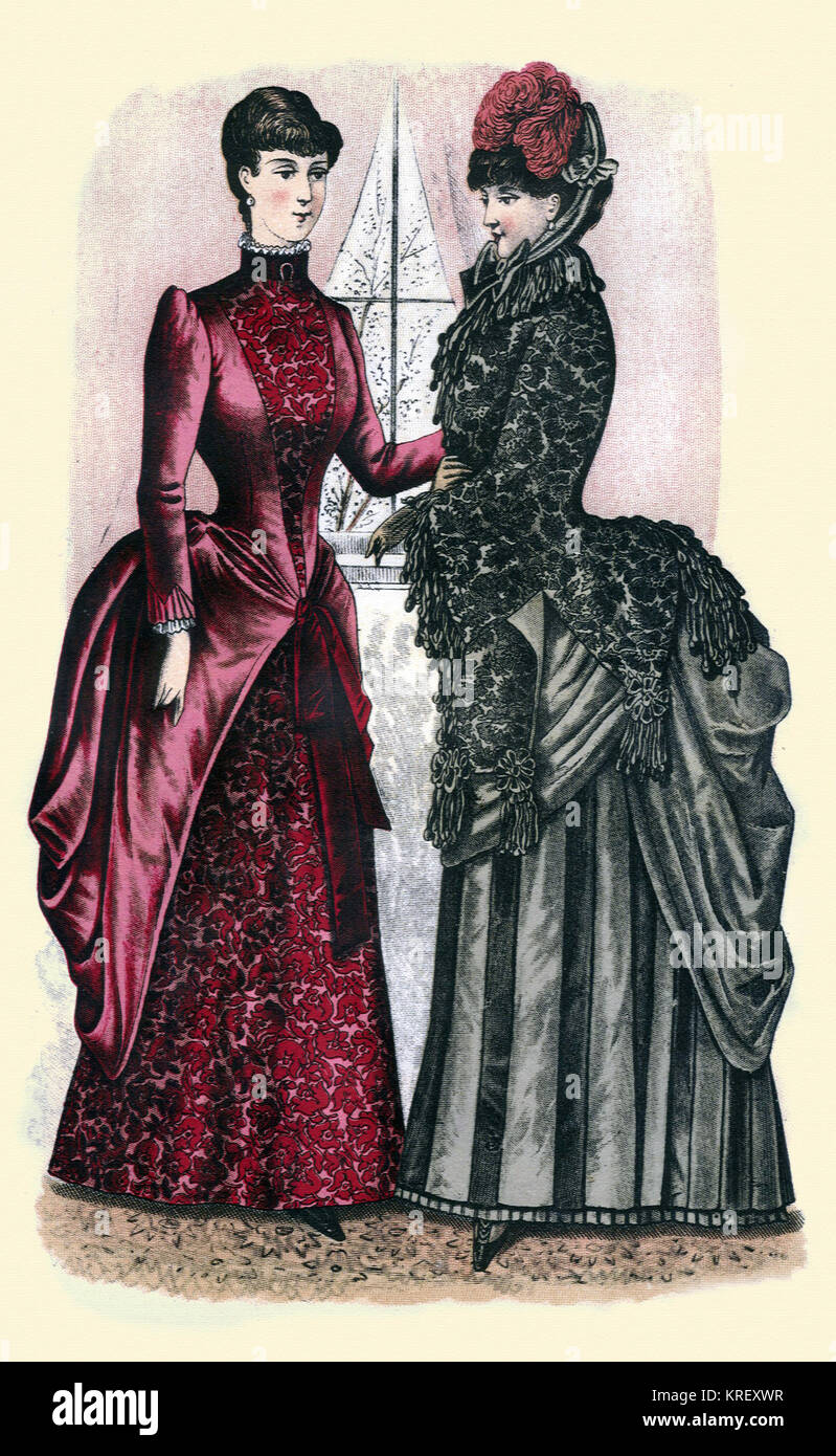 Godey's Lady's Book Winter 1884 Mode Platte Stockfoto
