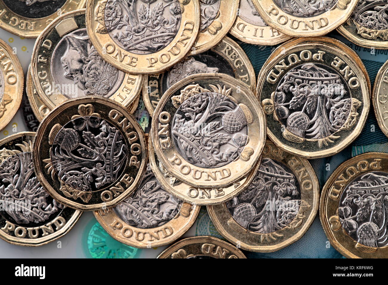 Neue pound Münze Stockfoto