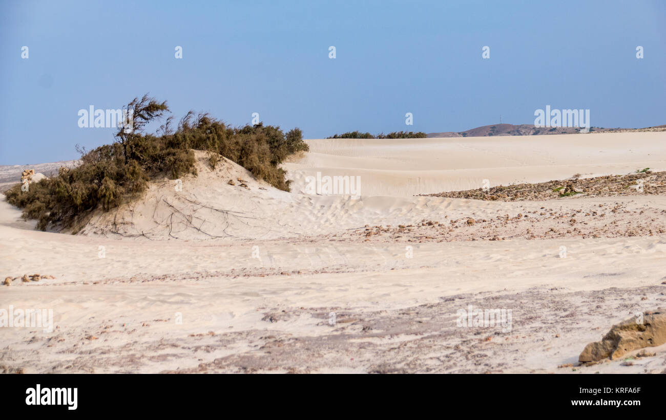 Wüste Landschaft bei Atalanta Strand, Boa Vista Kap Verde Stockfoto