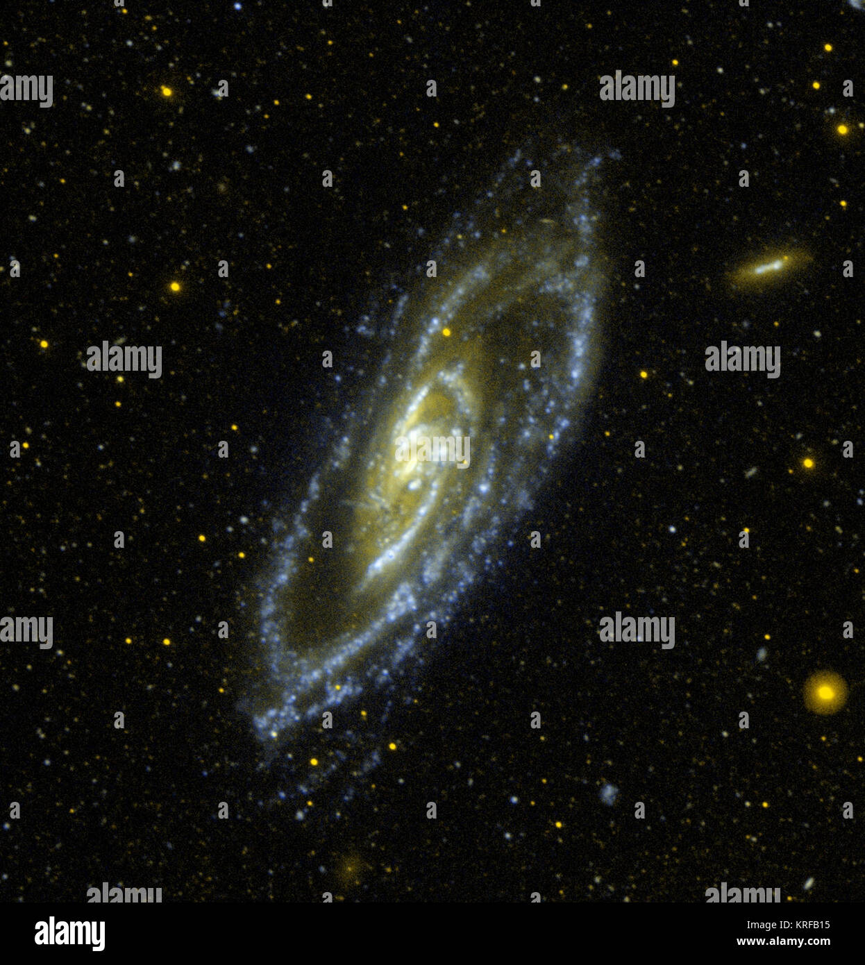 NGC 4258 GALEX Stockfoto