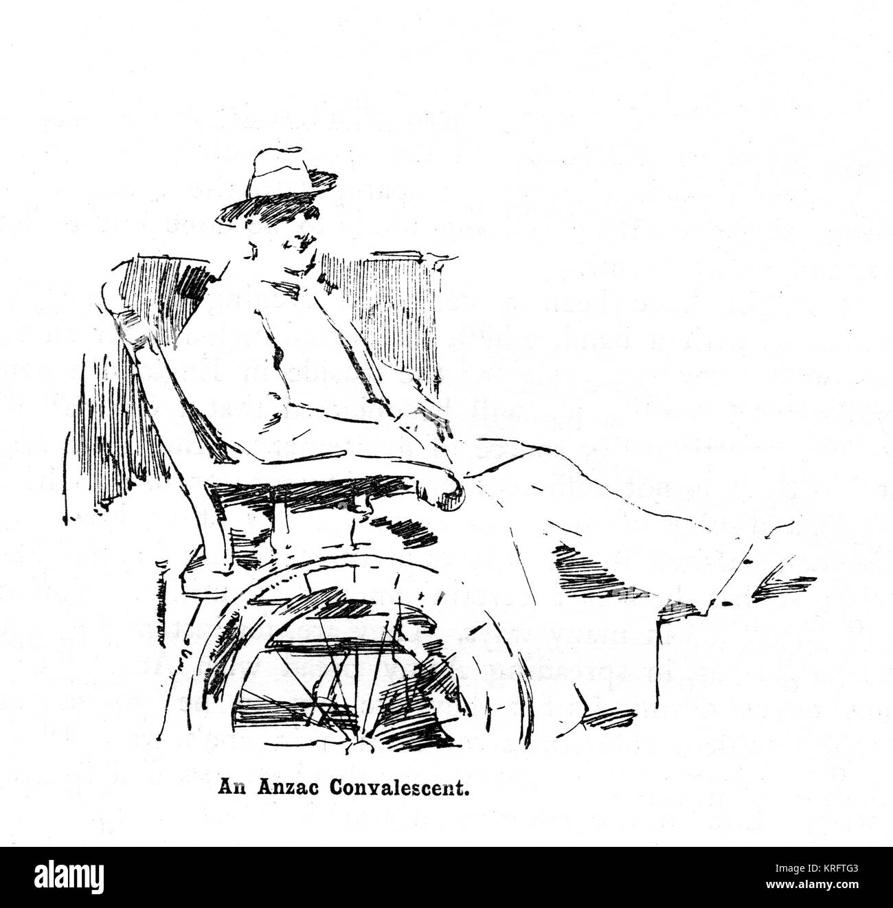 Ein Anzac-Genesungslehrer, WW1 Stockfoto