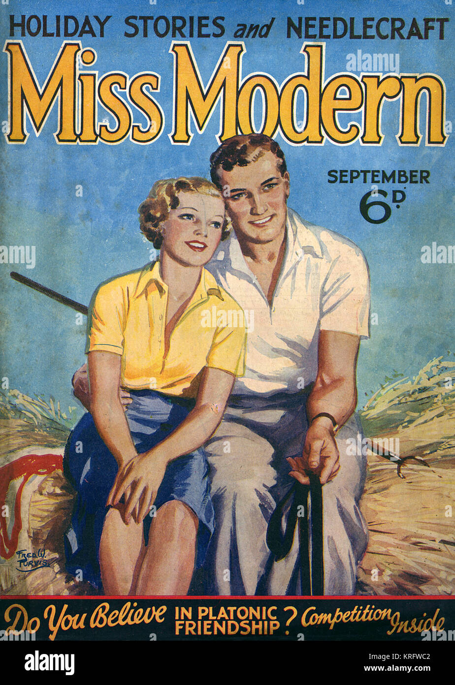 Miss Modern Magazin September 1934 von Fred Purvis Stockfoto