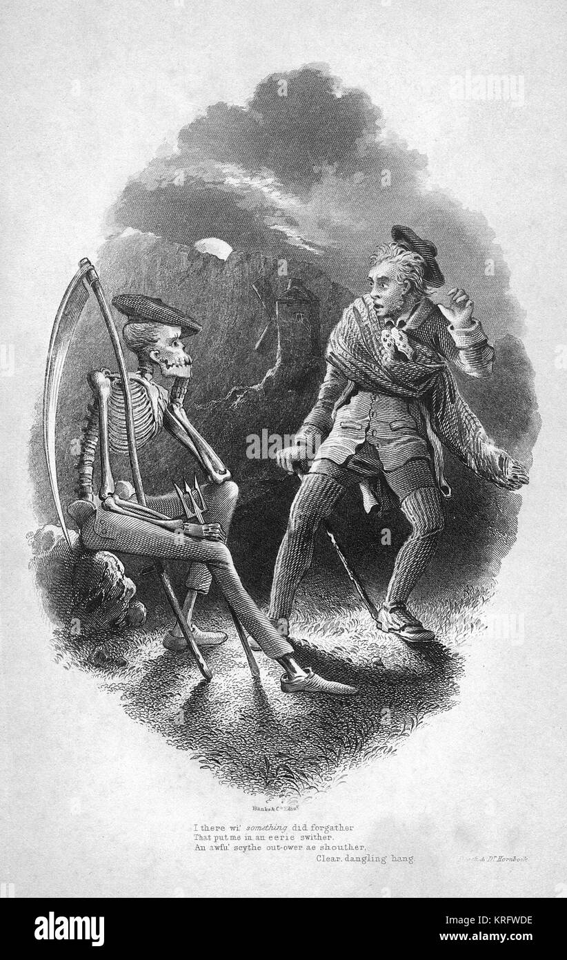 Illustration, Tod und Doktor Hornbook Stockfoto