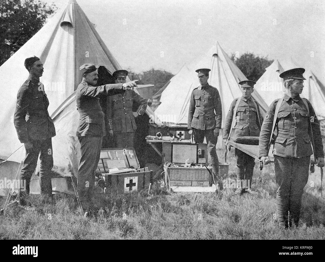 British Regimental Field Hospital, WW1 Stockfoto