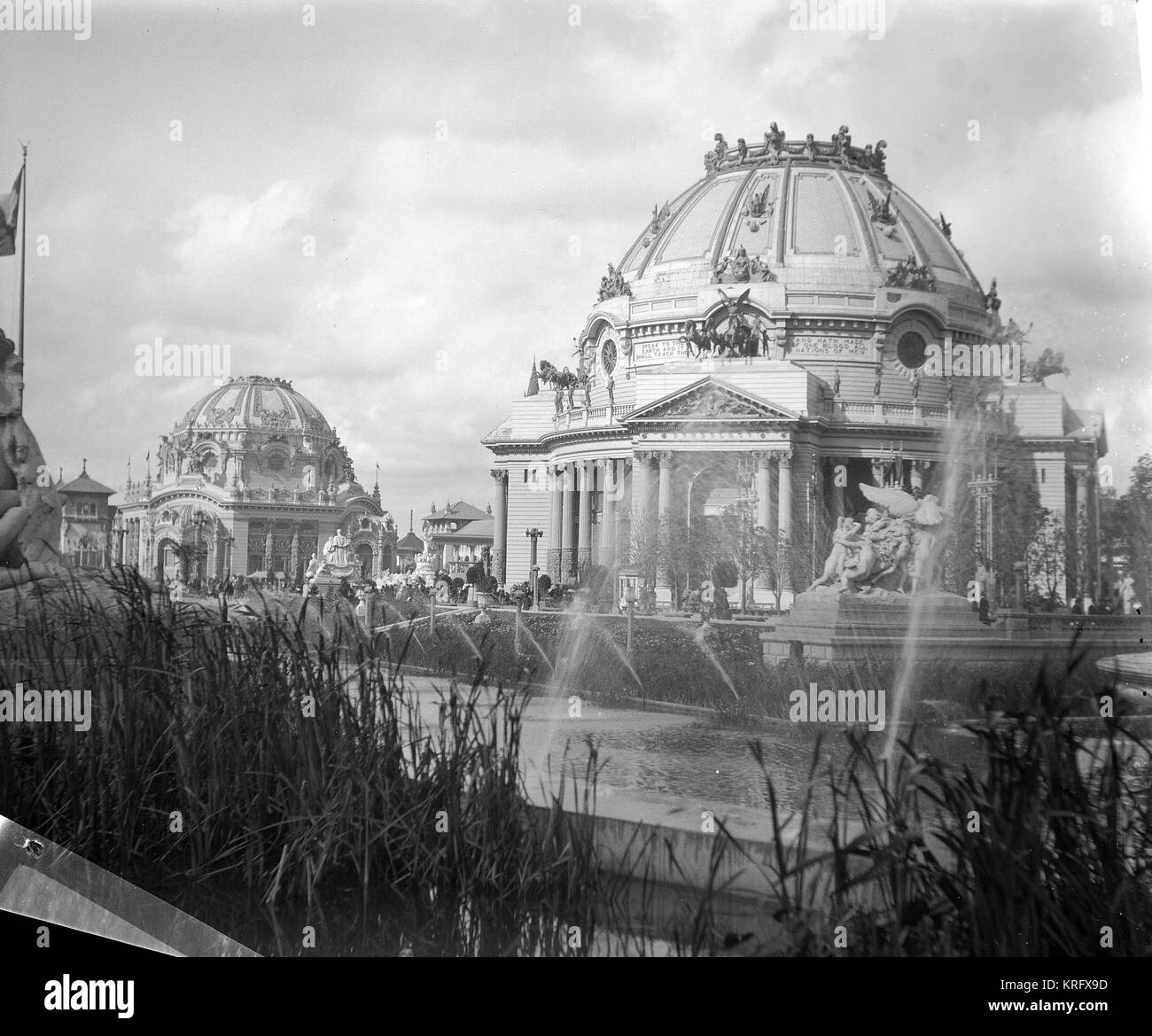 Die Ethnologly Gebäude auf der Panamerikanischen Ausstellung Welt statt in Buffalo, New York, USA, vom 1. Mai bis November 2, 1901. Bild von der Kamera Nitrat negativ. Stockfoto