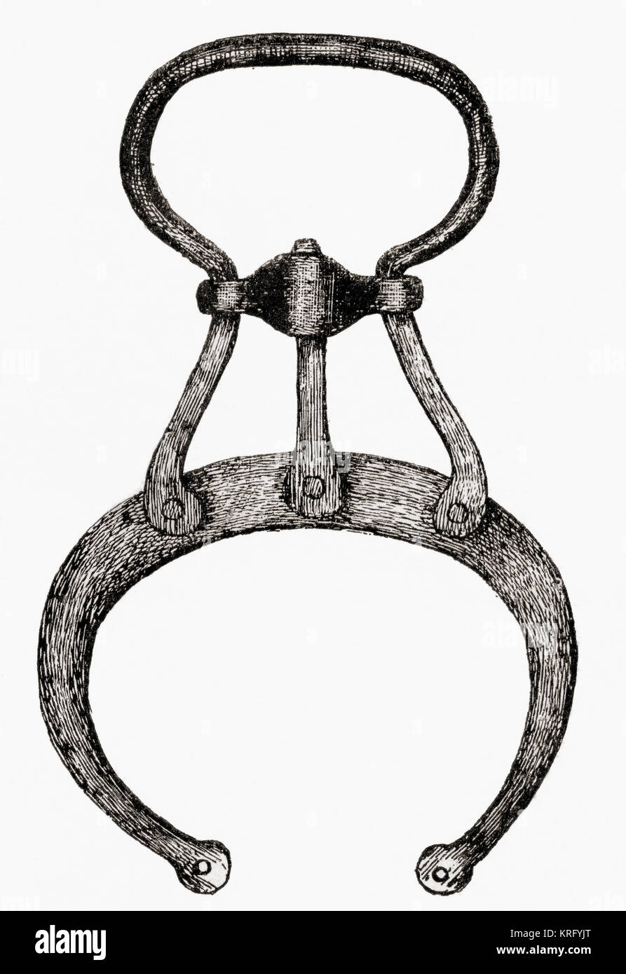 Nagelzange Handschellen. Von The Strand Magazine, veröffentlicht Januar bis Juni 1894. Stockfoto