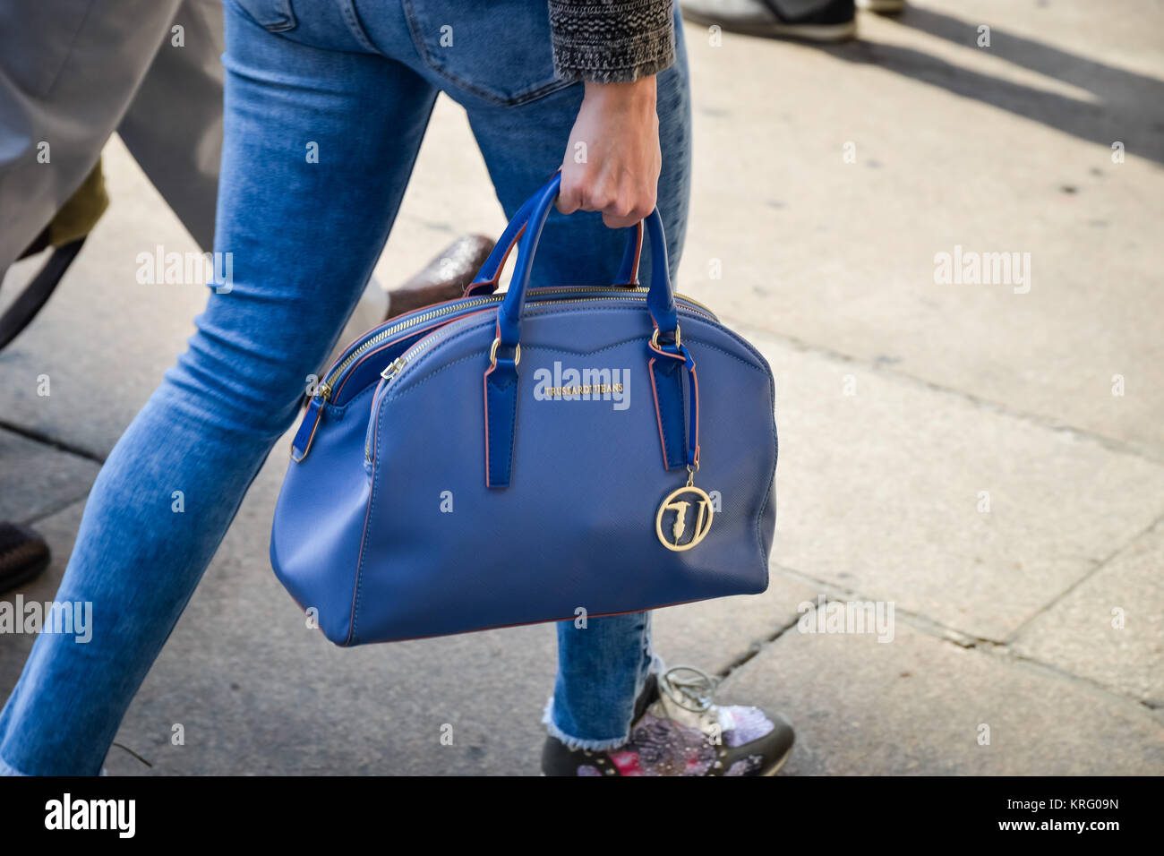 Mailand, Italien - 24 September 2017: Trussardi Tasche Stockfoto