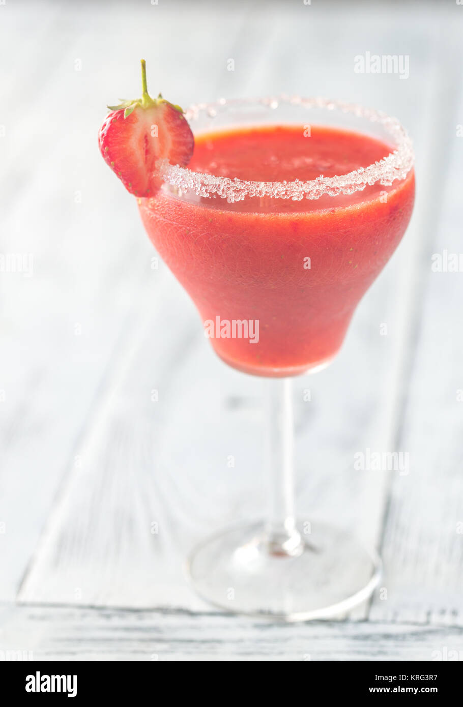Glas Erdbeer Margarita Cocktail Stockfoto