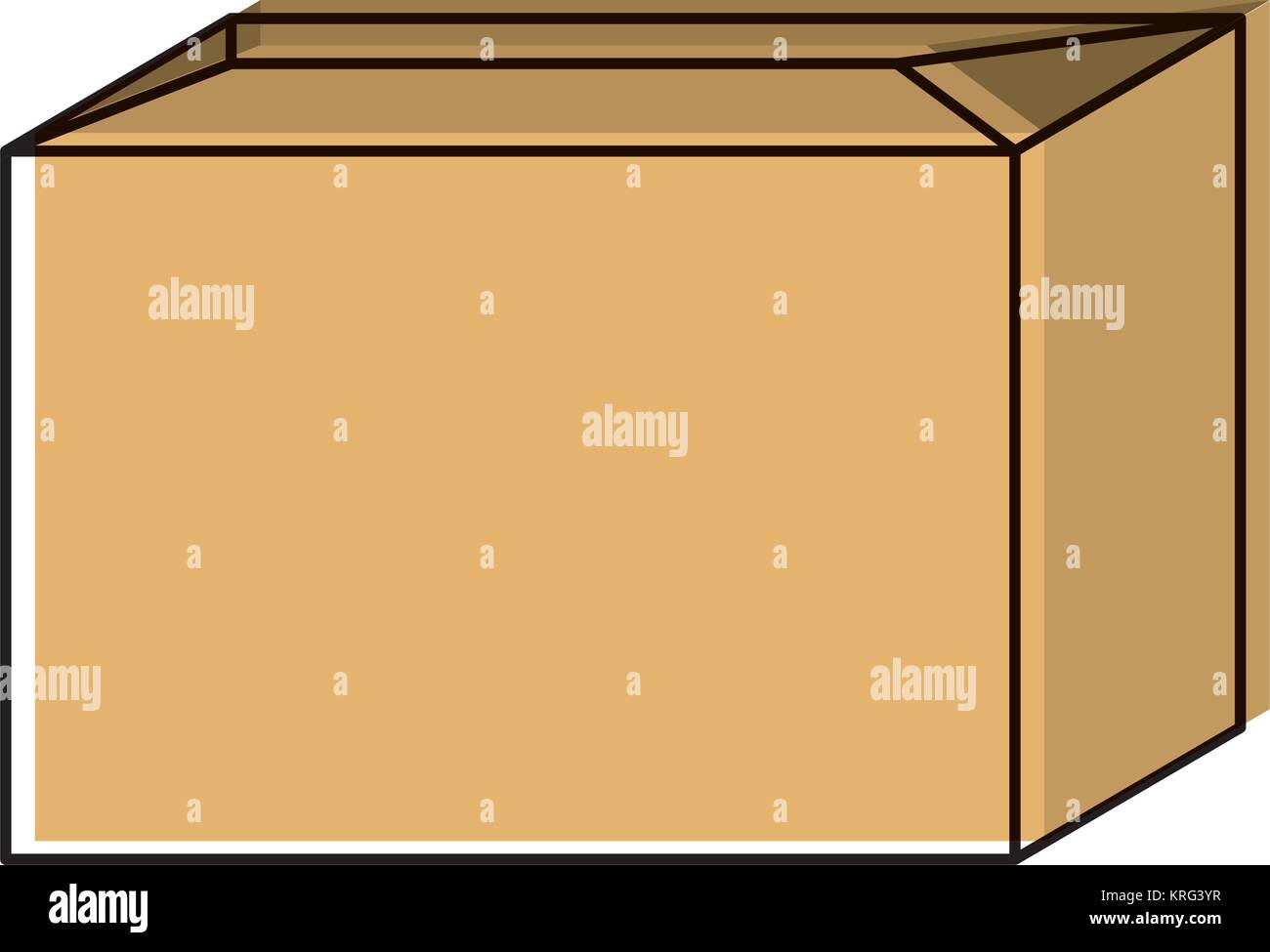 Versiegelten Karton Symbol in Aquarell Silhouette Stock Vektor