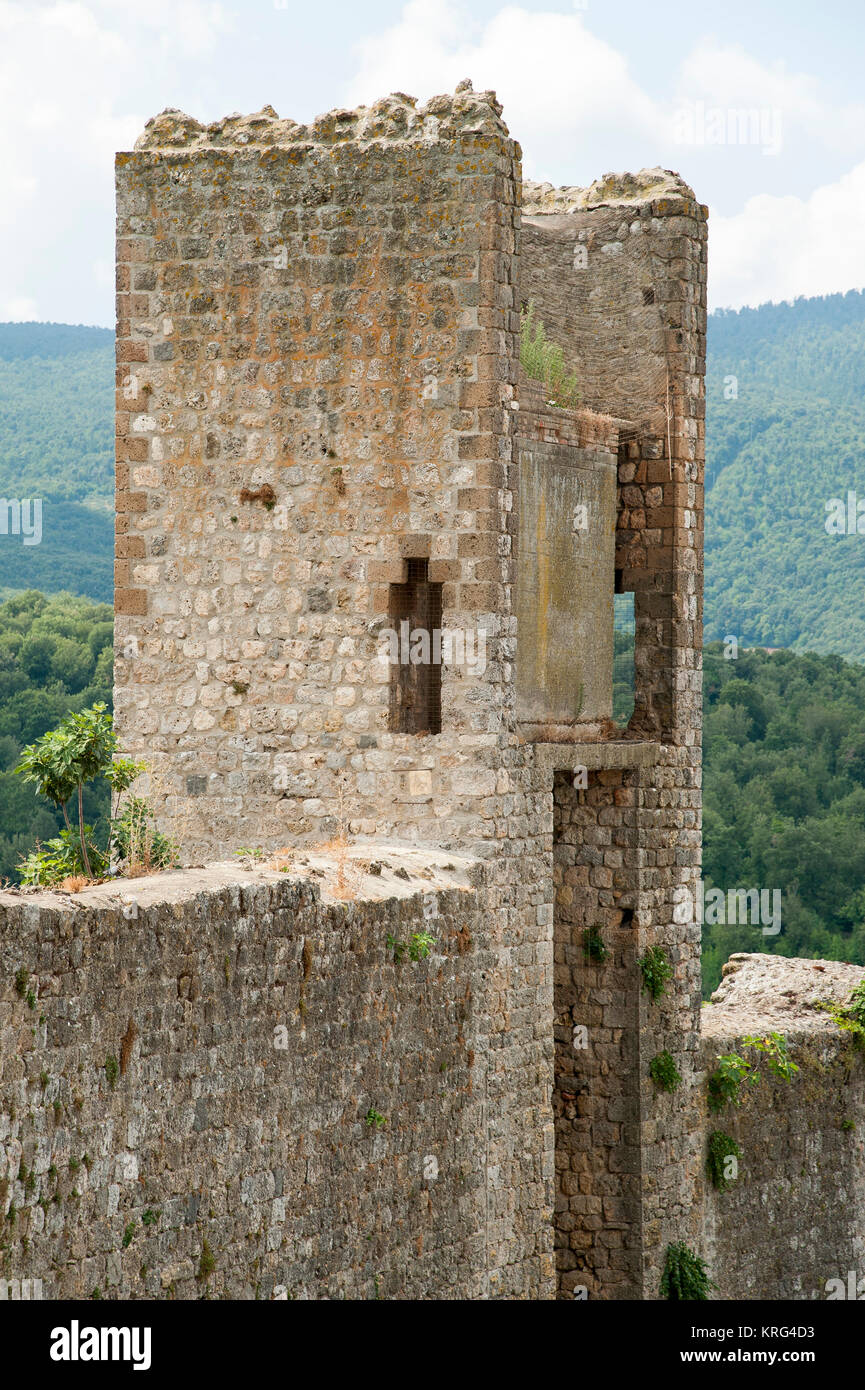 Mittelalterliche Stadt in Montespertoli, Toskana, Italien, Siena im XIII. Jahrhundert als front line in Konflikt mit Florenz. 1. August 2016 © Wojci Stockfoto