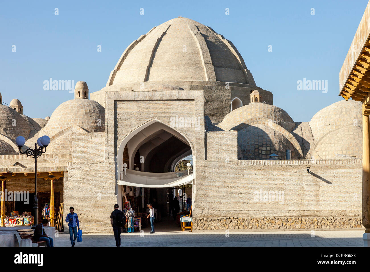 Das Äußere Der Basar (Trading Kuppeln), Buchara, Usbekistan Stockfoto