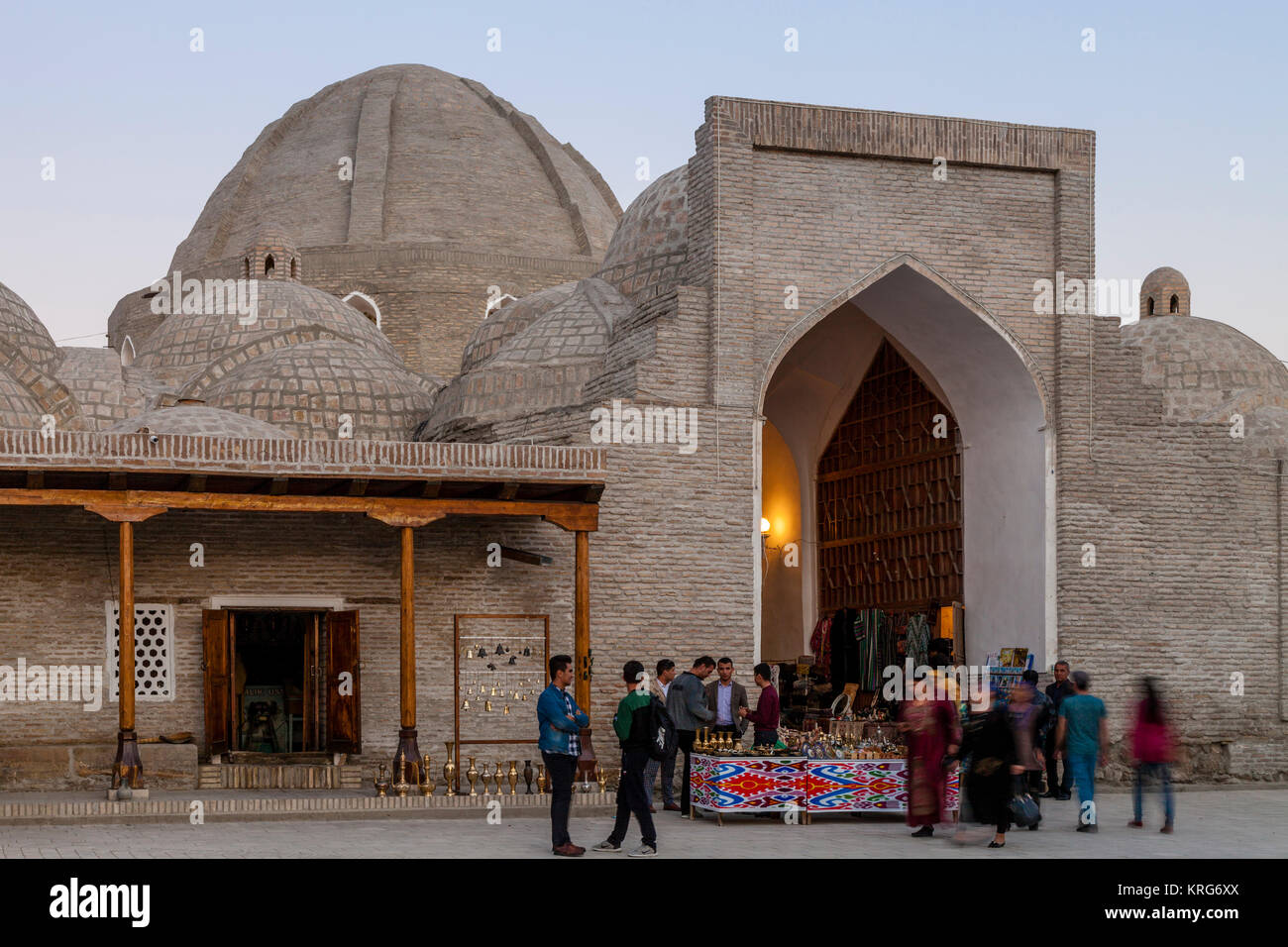 Das Äußere Der Basar (Trading Kuppeln), Buchara, Usbekistan Stockfoto