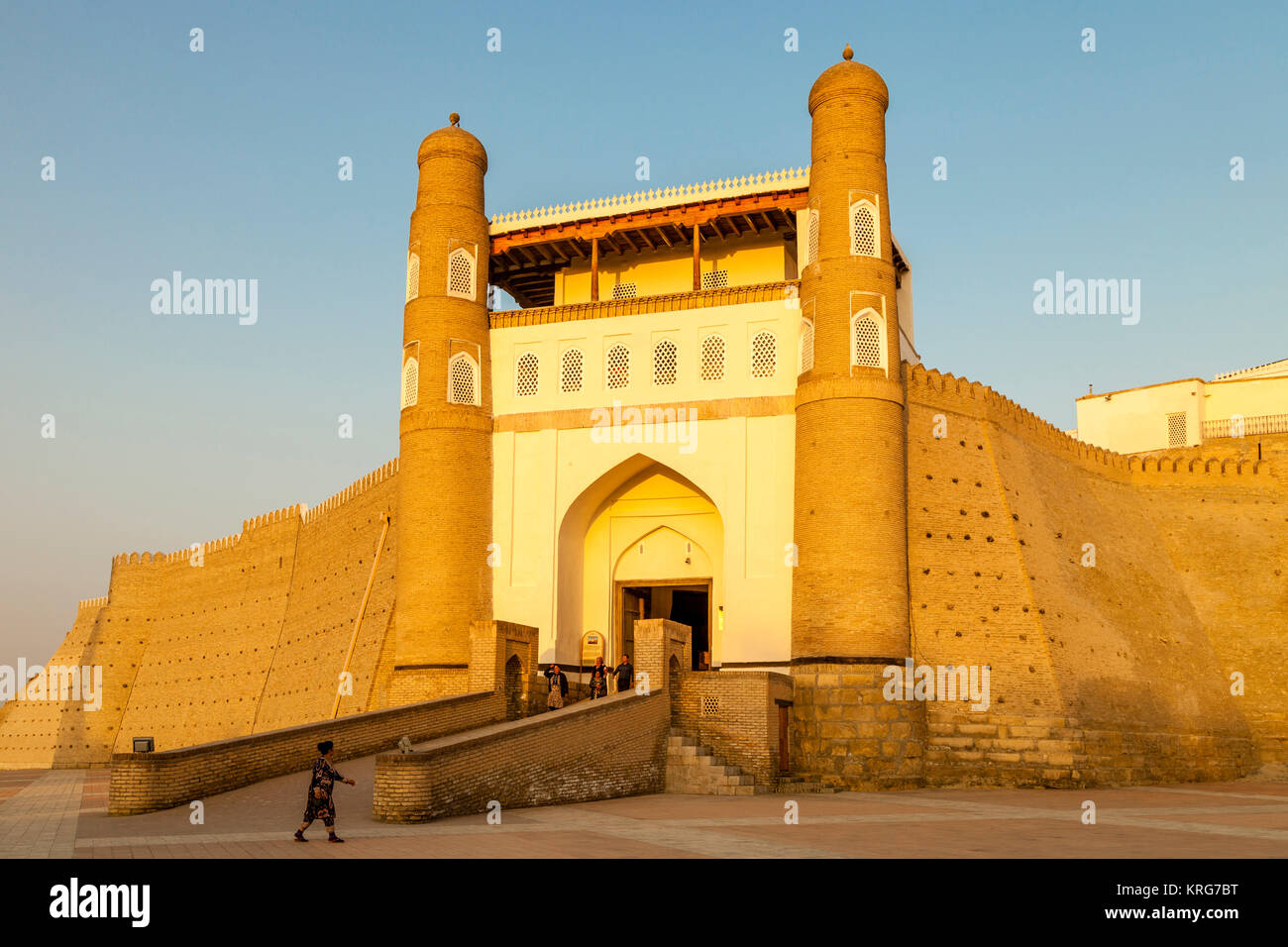 Der Eingang in die Arche Festung, Buchara, Usbekistan Stockfoto