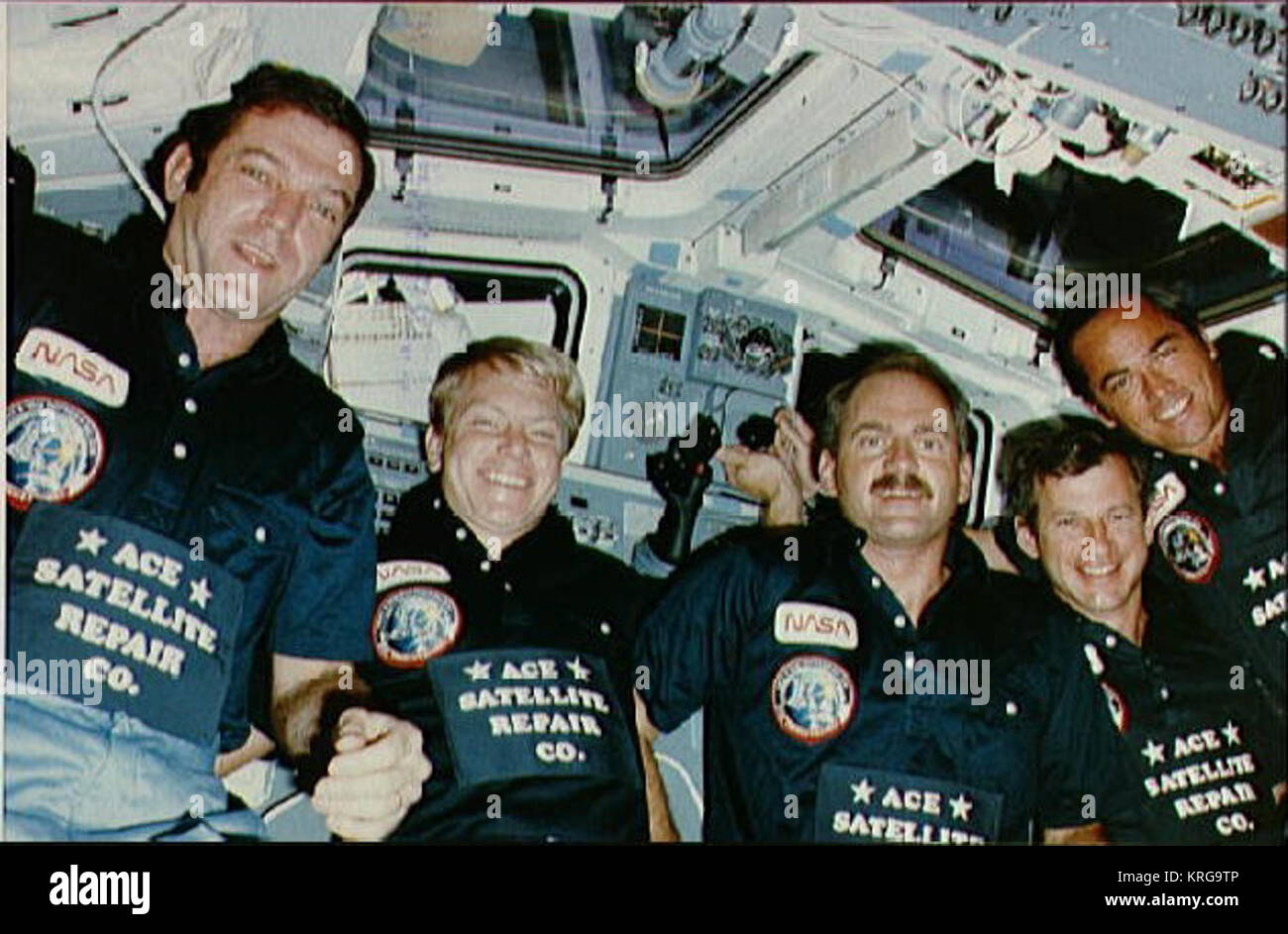 STS-41-C-Crew - Klein Stockfoto