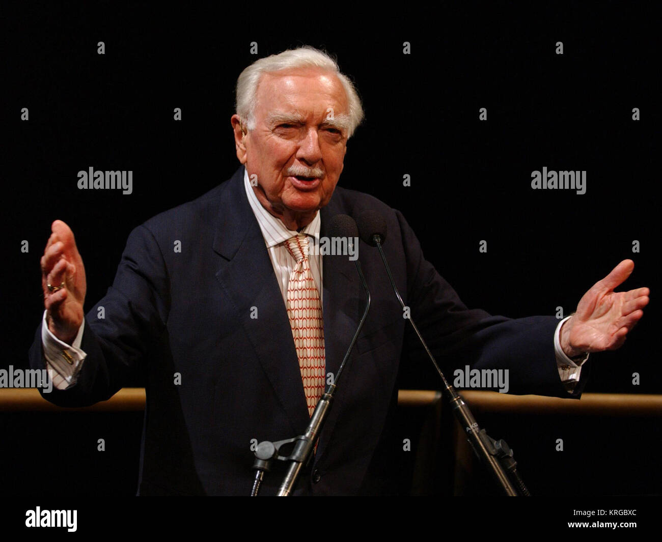 Walter Cronkite am 35. Apollo 11. Jahrestag Stockfoto