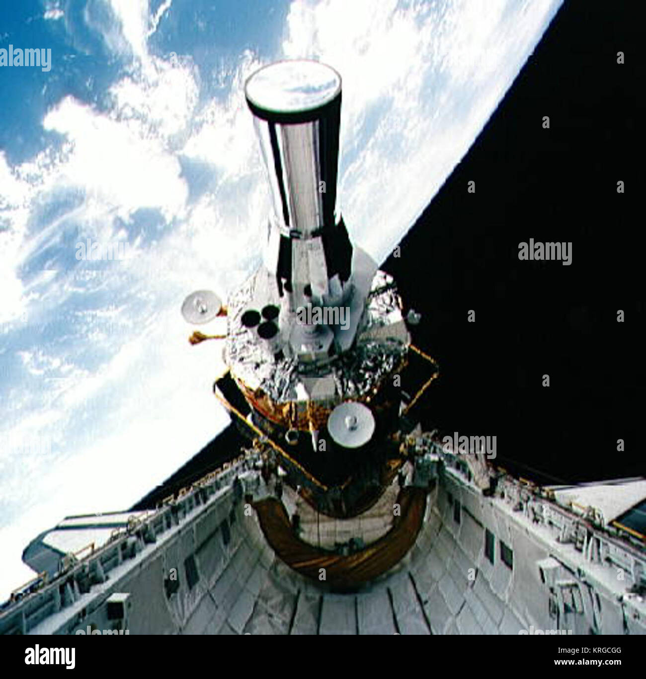 STS-44 DSP-Bereitstellung Stockfoto