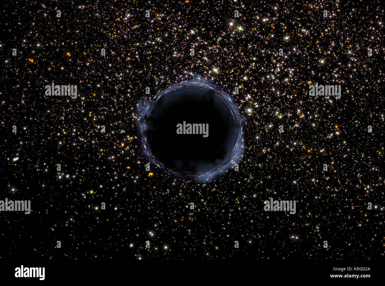 Schwarzes Loch im Universum Stockfoto