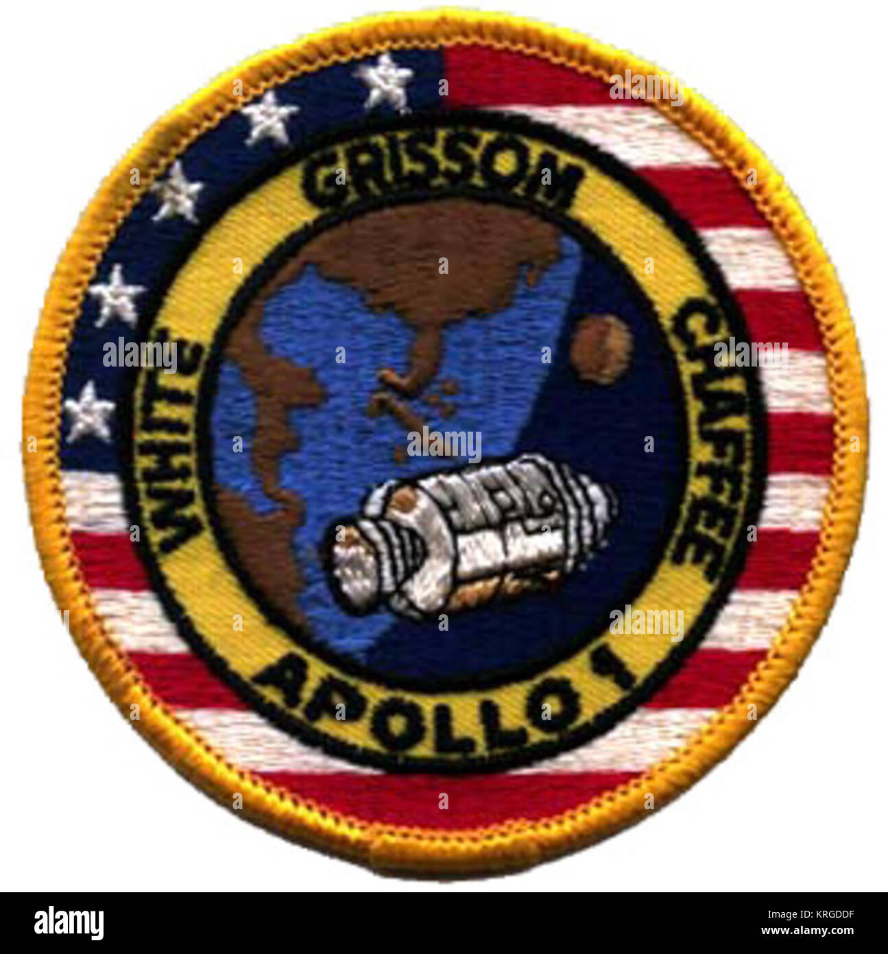 Apollo 1 Patch Stockfoto