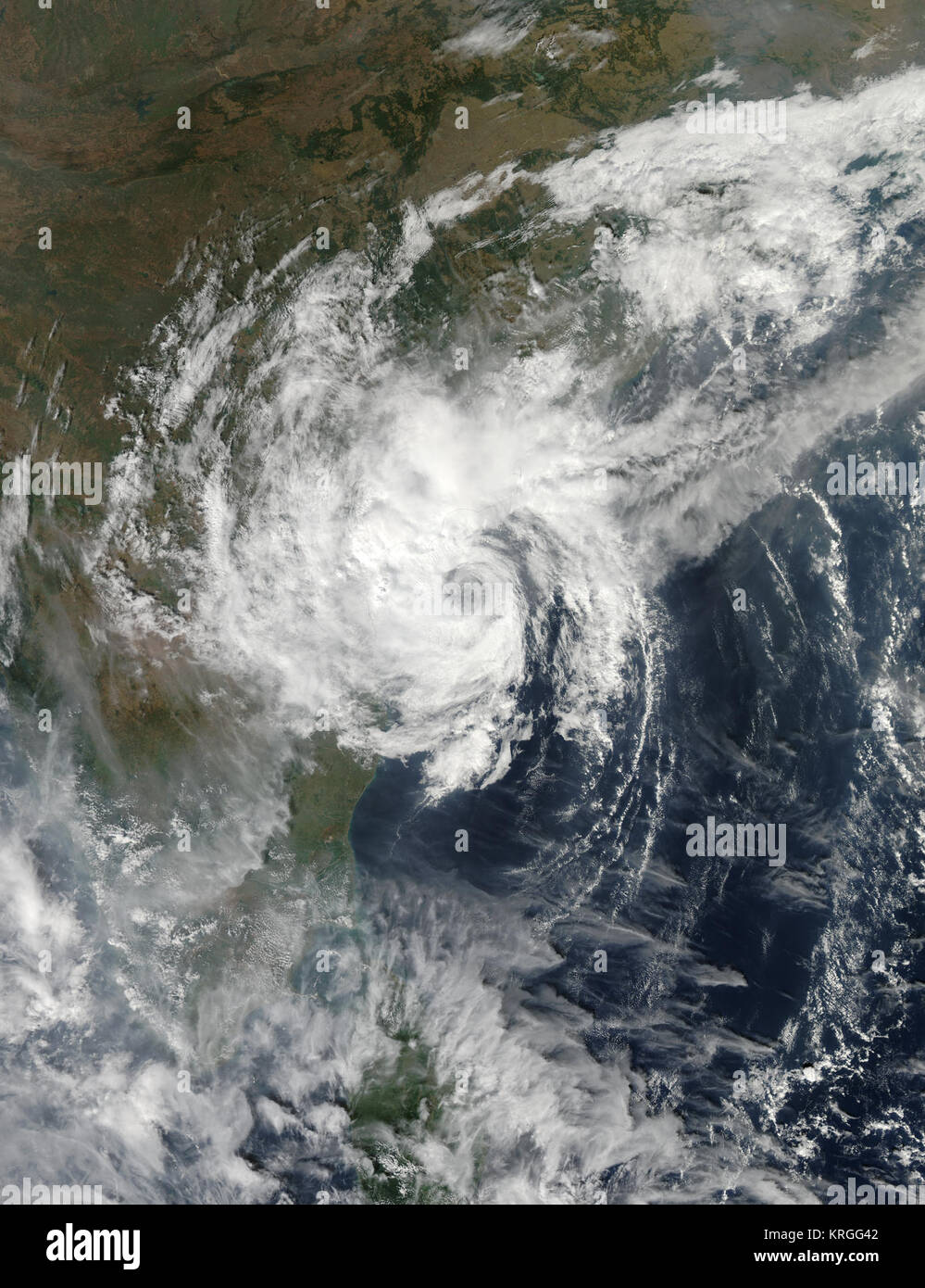 Tropischer Wirbelsturm Lehar (05B) über Indien - 28. November 2013 Stockfoto