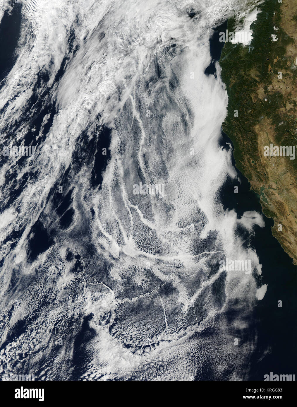 Ship Tracks aus den westlichen Staaten der USA - November 1, 2013 Stockfoto