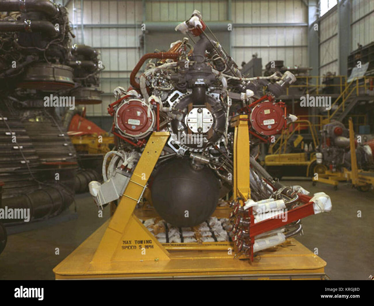 J-2-Engine verarbeitet am Marshall Space Flight Center, 6520308 Stockfoto