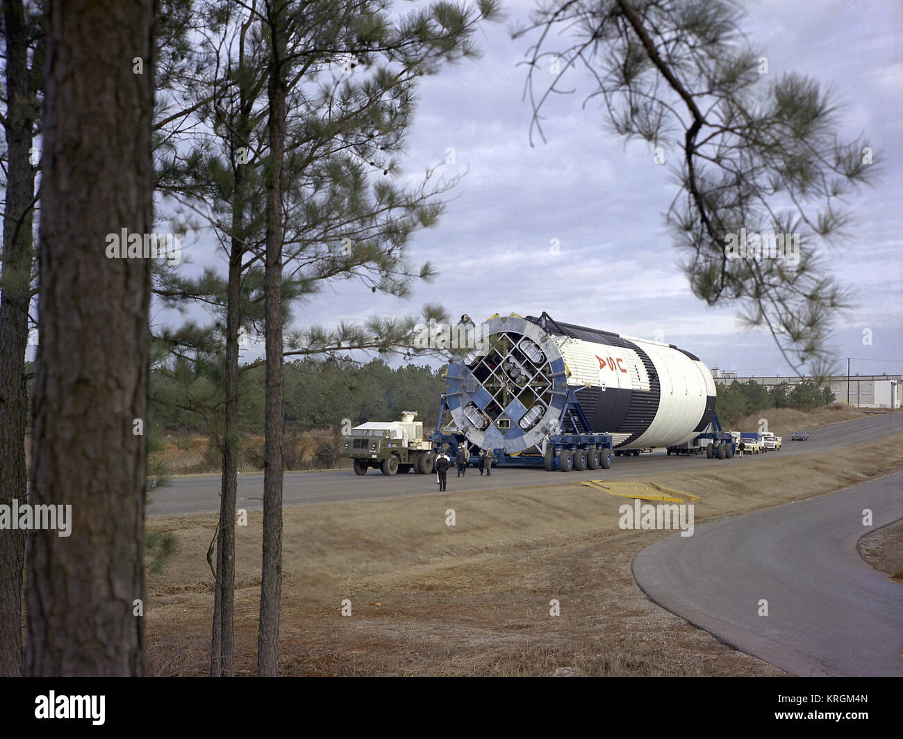 Saturn V S-IC-T Stadium Köpfe zum Prüfstand Stockfoto