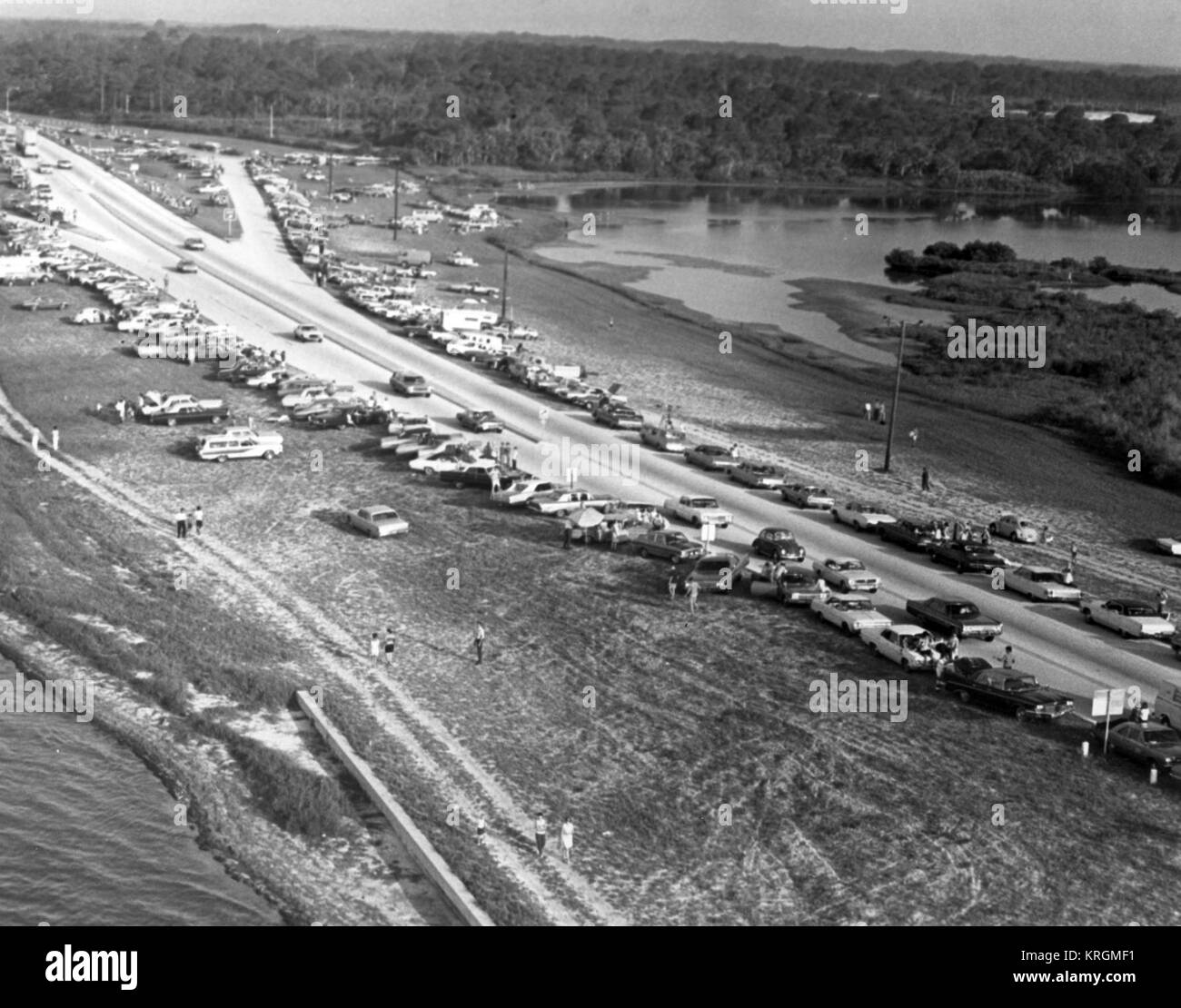 Apollo 11 Start Zuschauer (2) Stockfoto