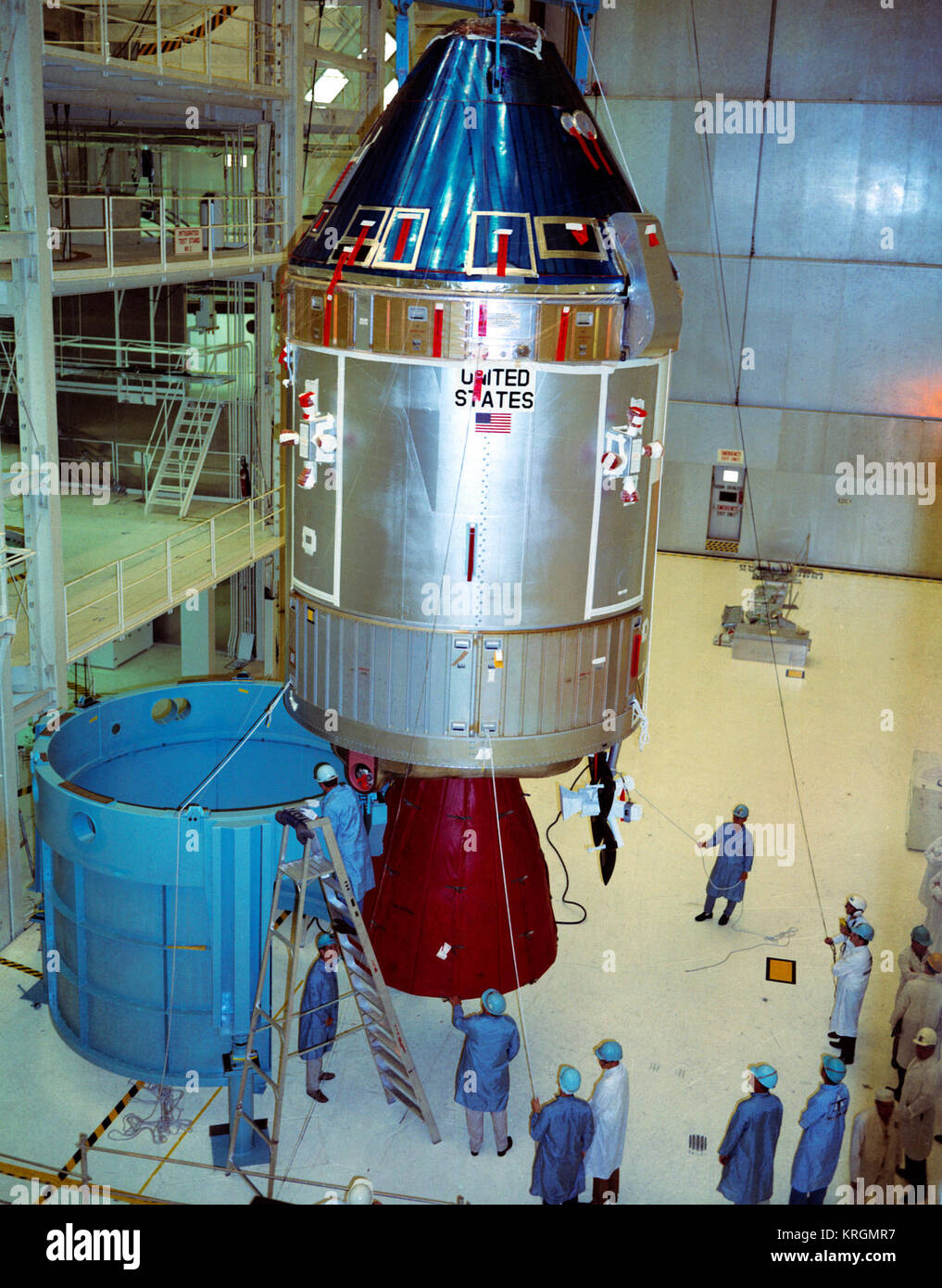 Apollo 11 CSM bewegt zur Paarung zu Sonde Adapter (S 69-32370) Stockfoto