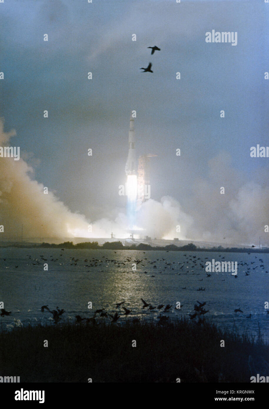 Apollo 12 verlässt den Turm Stockfoto