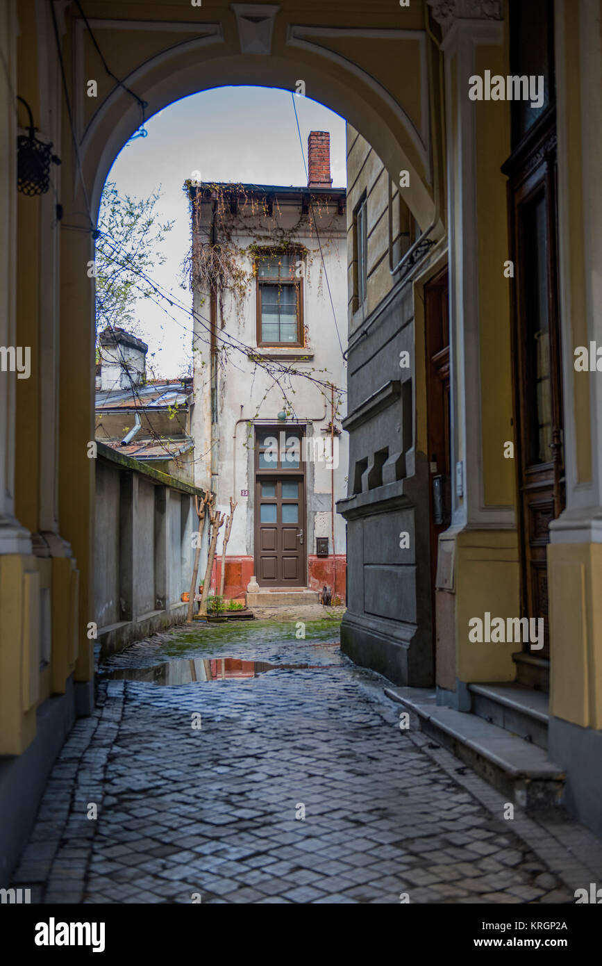 Altes Haus in Bucharest City Centre Stockfoto