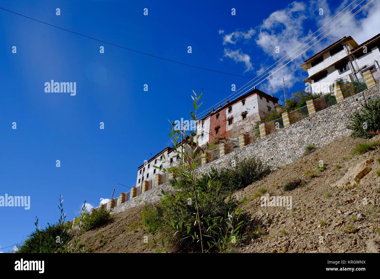 Die wichtigsten buddhistischen Kloster Kye Gompa größte Kloster in Spity Tal Himachal Pradesh Indien Stockfoto