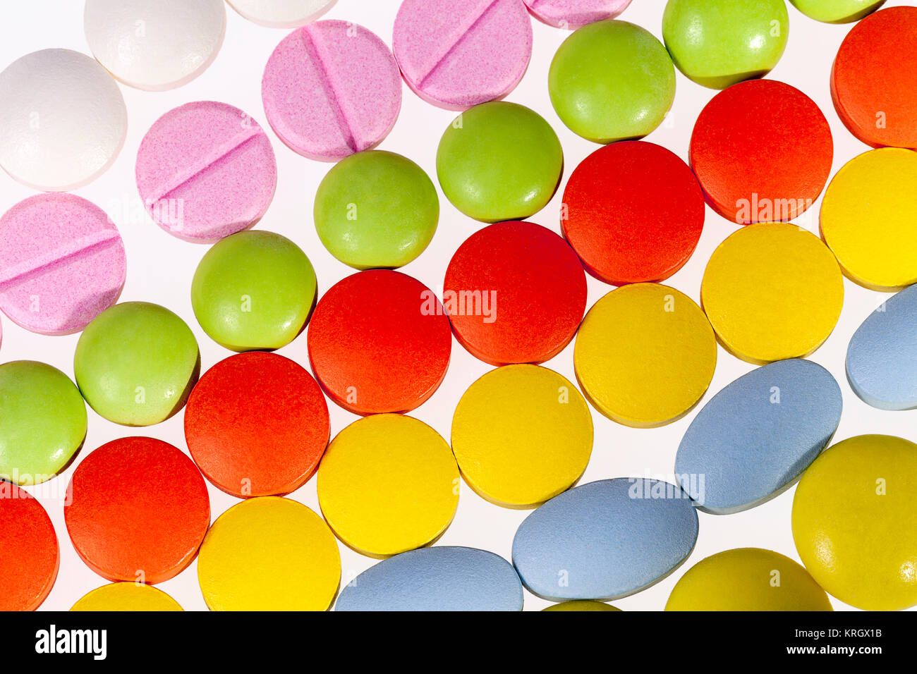 Hintergrund der bunten medizinische Pillen Stockfoto