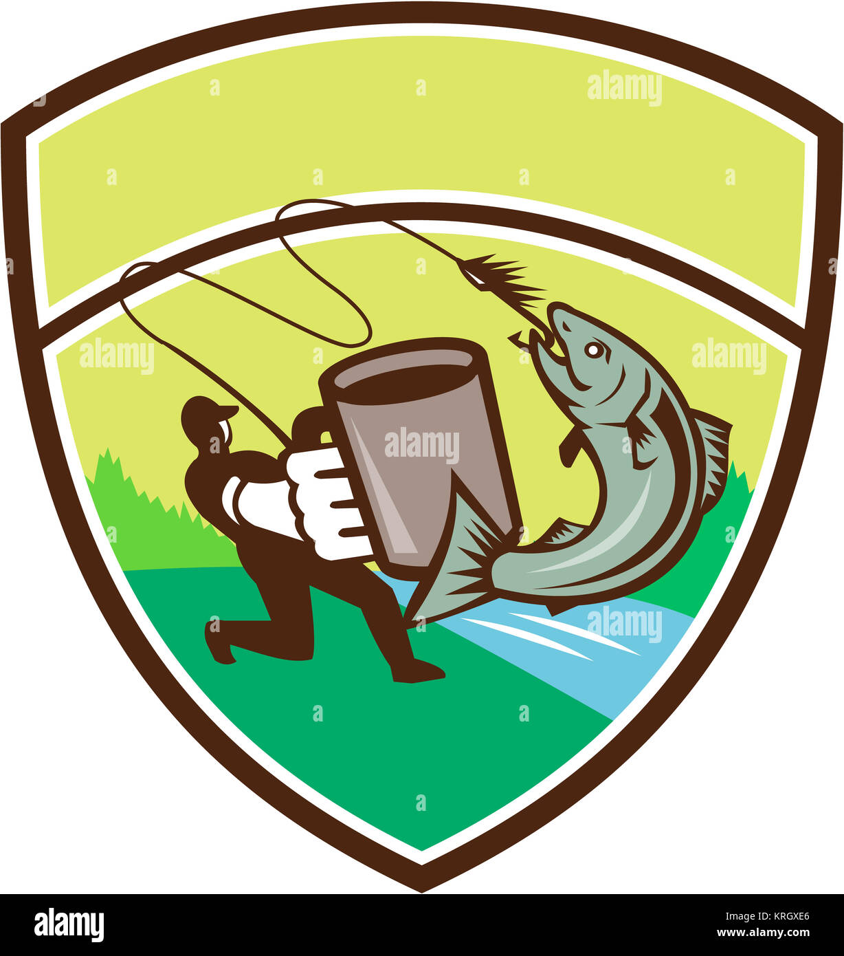 Blechschild Retro Lachs Blechschild Retro Lachs