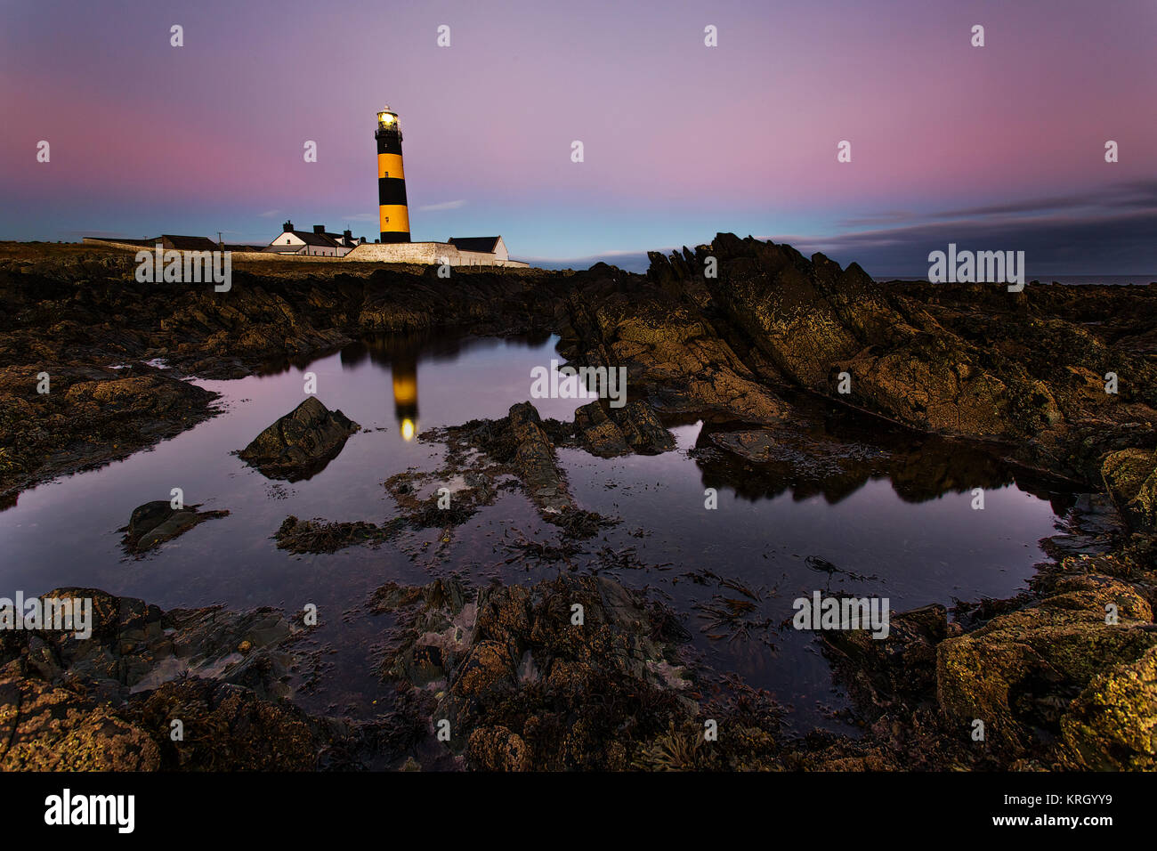 St. John's Point Lighthouse Killough Stockfoto