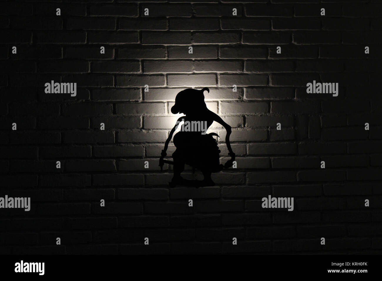 Die Silhouette der Tamil genannt "Wayang". Der Charakter