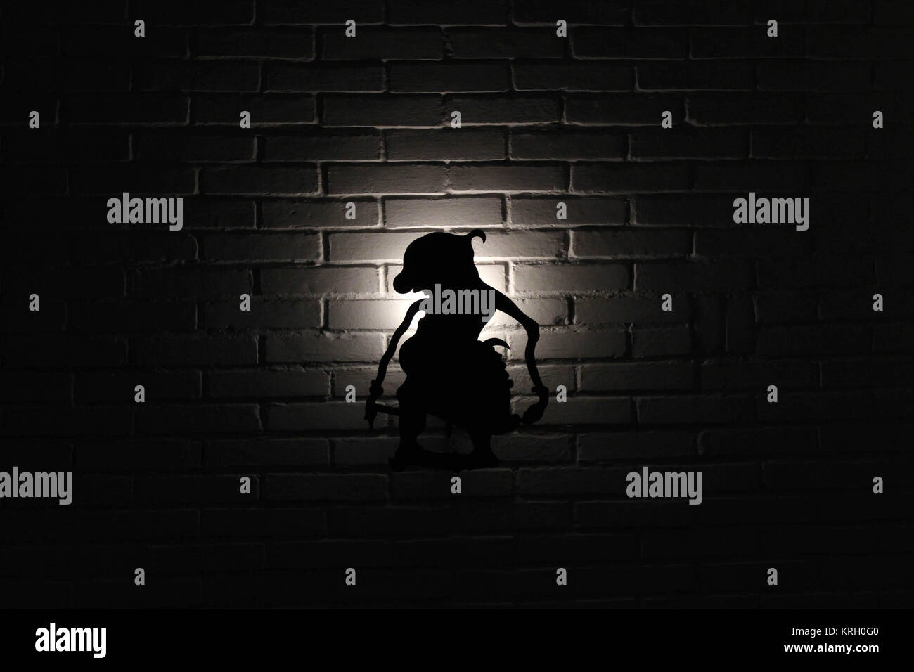 Die Silhouette der Tamil genannt "Wayang". Der Charakter