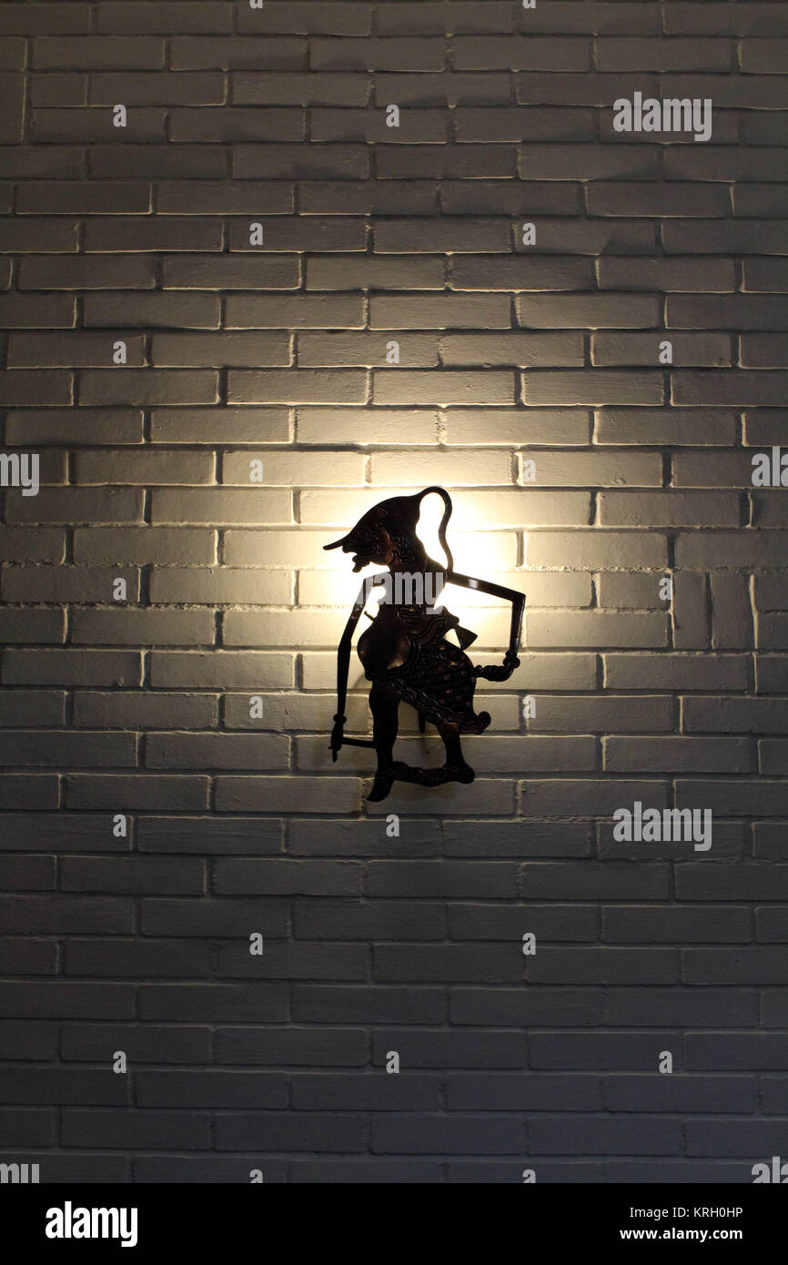 Die Silhouette der Tamil genannt "Wayang". Der Charakter