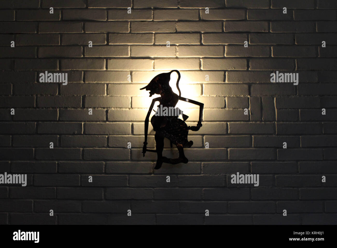 Die Silhouette der Tamil genannt "Wayang". Der Charakter