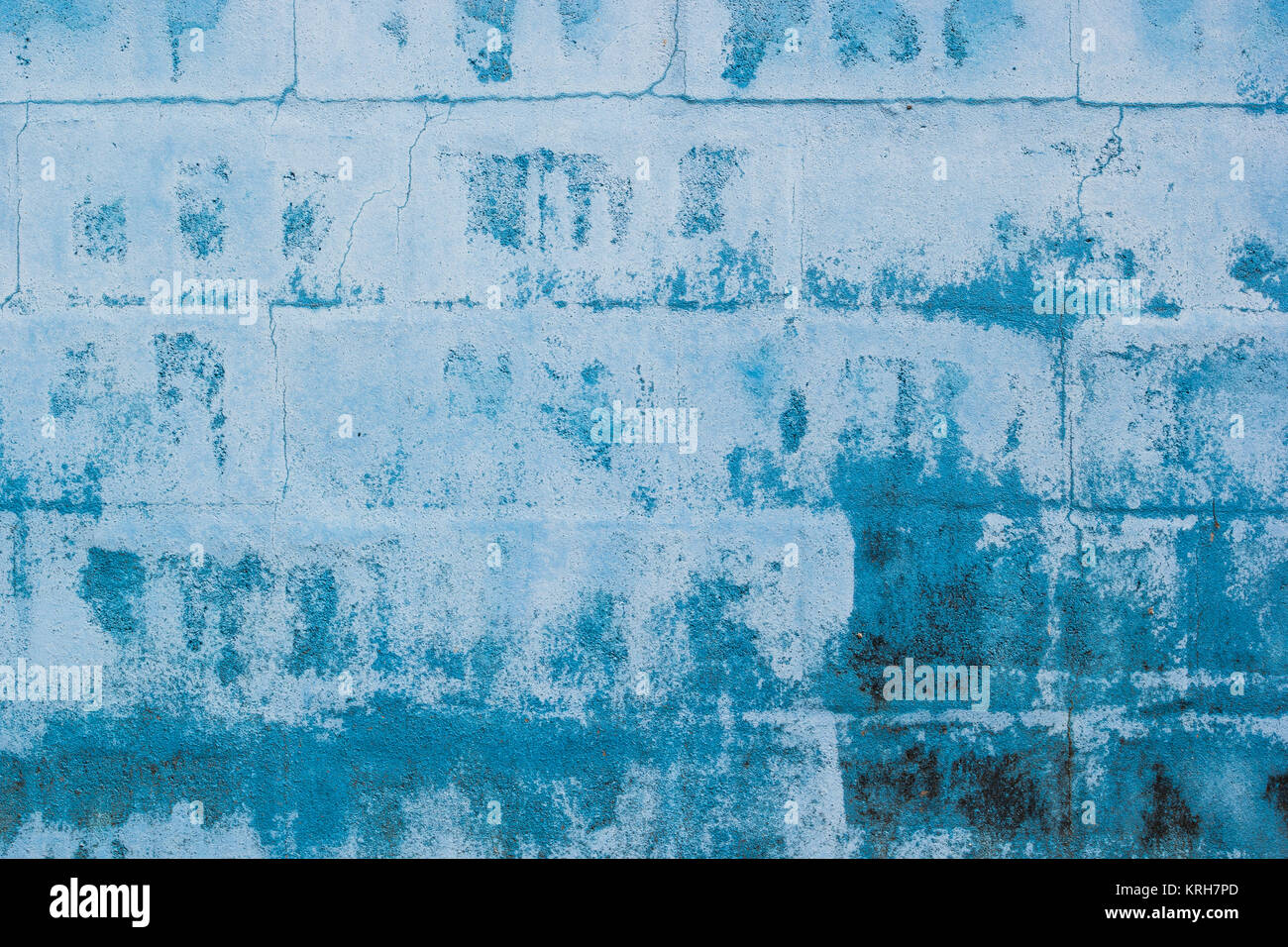 Blaue Wand oder blauen Zaun Hintergrund. Close up Abstract Zement Hintergrund Muster texturiert. Stockfoto