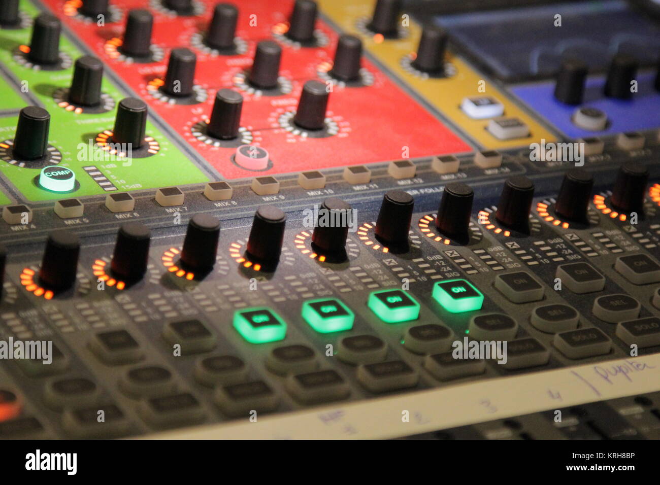 Audio und Video Mixer Stockfoto